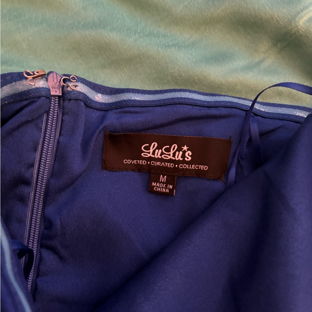 πHP π LuLuβs Royal Blue Peplum Dress πππ - Picture 9 of 9